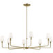 Pallas 8 Light Brushed Natural Brass Chandelier Ceiling Light