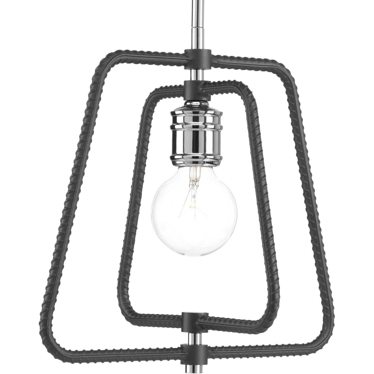 Re-Bar 1 Light 12.5 inch Polished Chrome Mini-Pendant Ceiling Light, Design Series