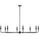 Alvaro 8 Light Black Chandelier Ceiling Light, 1 Tier Large