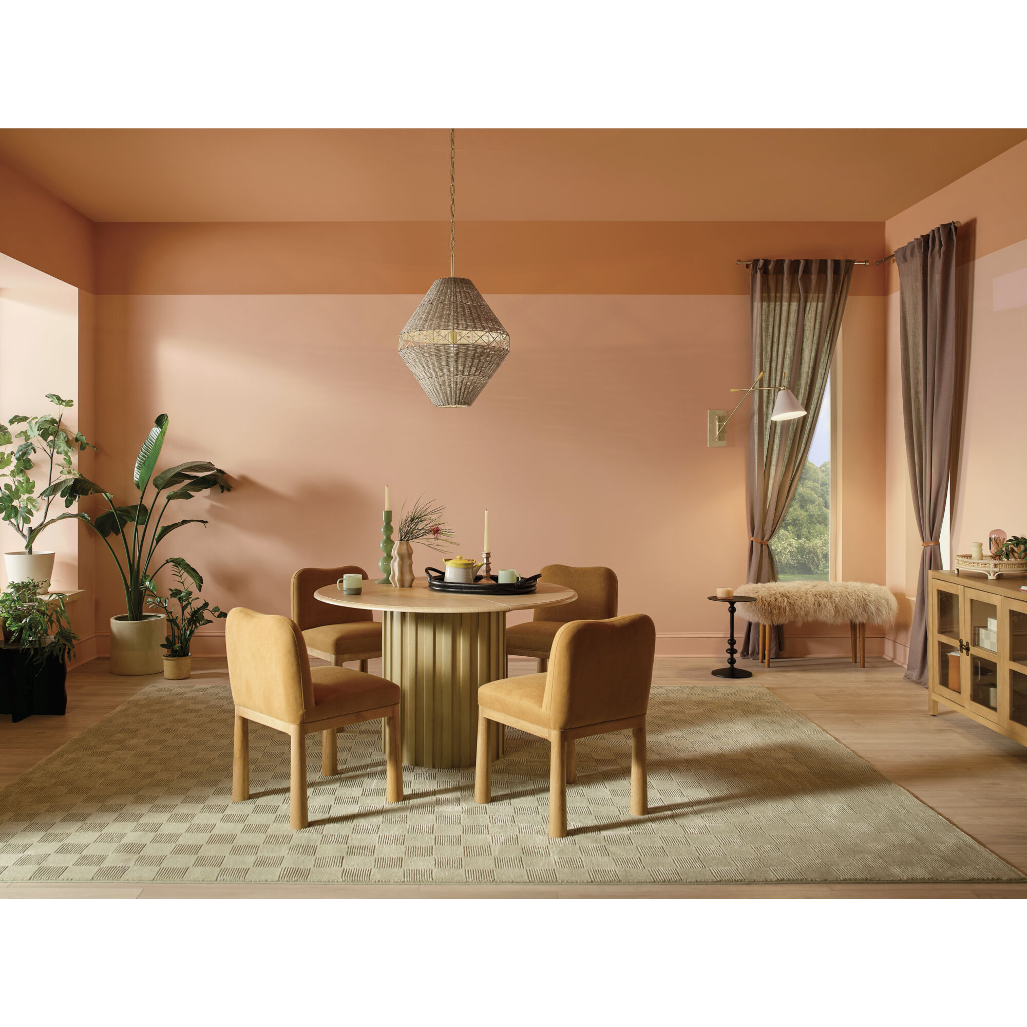 Lulo 1 Light Champagne Bronze Pendant Ceiling Light