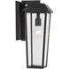 Mathus 1 Light 18 inch Black Textured Outdoor Wall, Medium