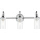 Kavi 3 Light 23 inch Chrome Vanity Light Wall Light