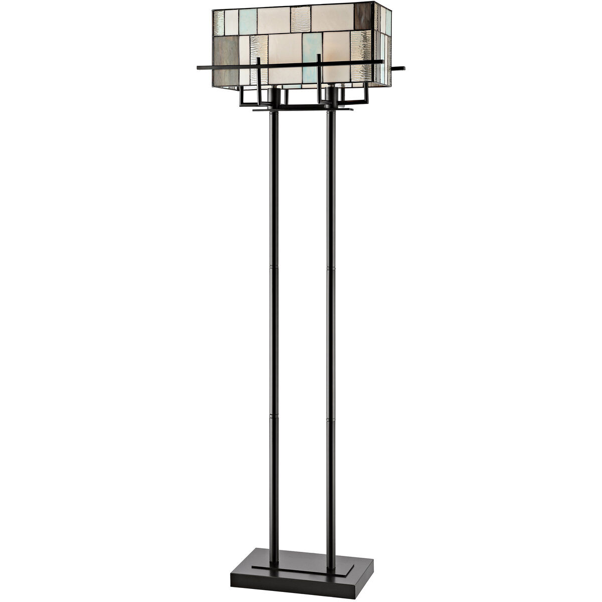 Evelyn 63 inch 60.00 watt Tiffany Bronze Floor Lamp Portable Light