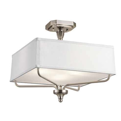 Arlo 3 Light 15 inch Classic Pewter Semi Flush Light Ceiling Light