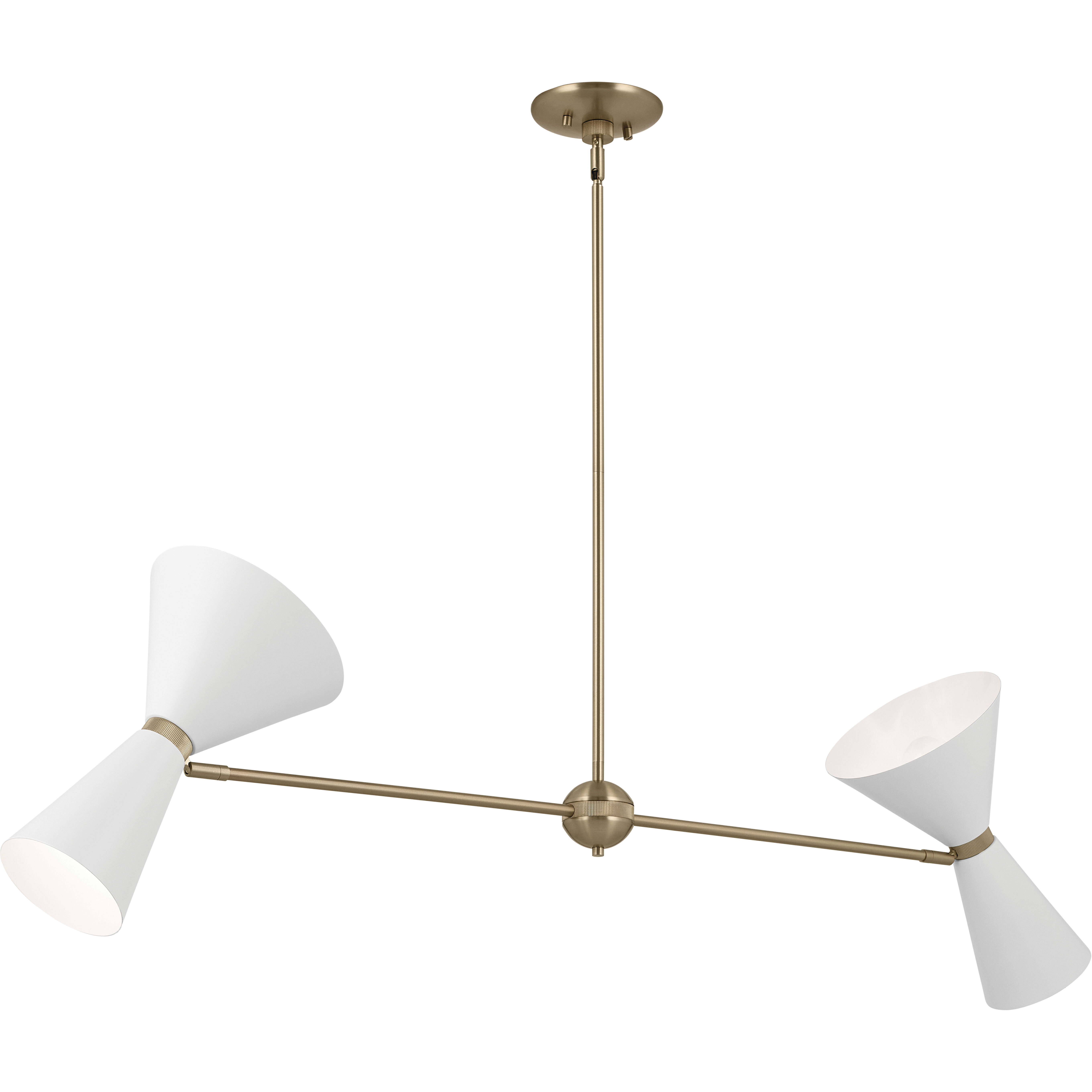 Phix LED 8.75 inch Champagne Bronze with White Chandelier Linear Ceiling Light