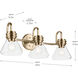 Farum 3 Light 26 inch Champagne Bronze Vanity Light Wall Light