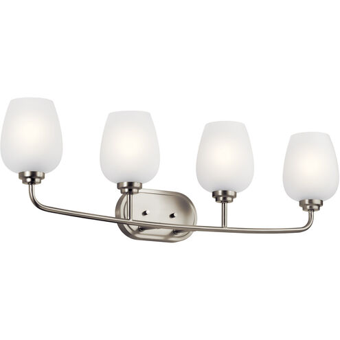 Valserrano 4 Light 34 inch Brushed Nickel Wall Mt Bath 4 Arm Wall Light