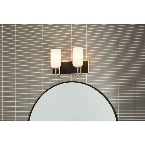 Solia LED 14.25 inch Champagne Bronze with Black Bathroom Vanity Light Wall Light