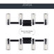 Jemsa 4 Light 32 inch Black Bath Bracket Wall Light, 4 Arm