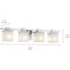 Tully 4 Light 32 inch Chrome Wall Mt Bath 4 Arm Wall Light
