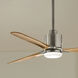 Ridley 60 inch Brushed Stainless Steel with Medium Oak Blades Ceiling Fan