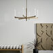 Sycara LED Champagne Bronze Chandelier Ceiling Light, 1 Tier Medium