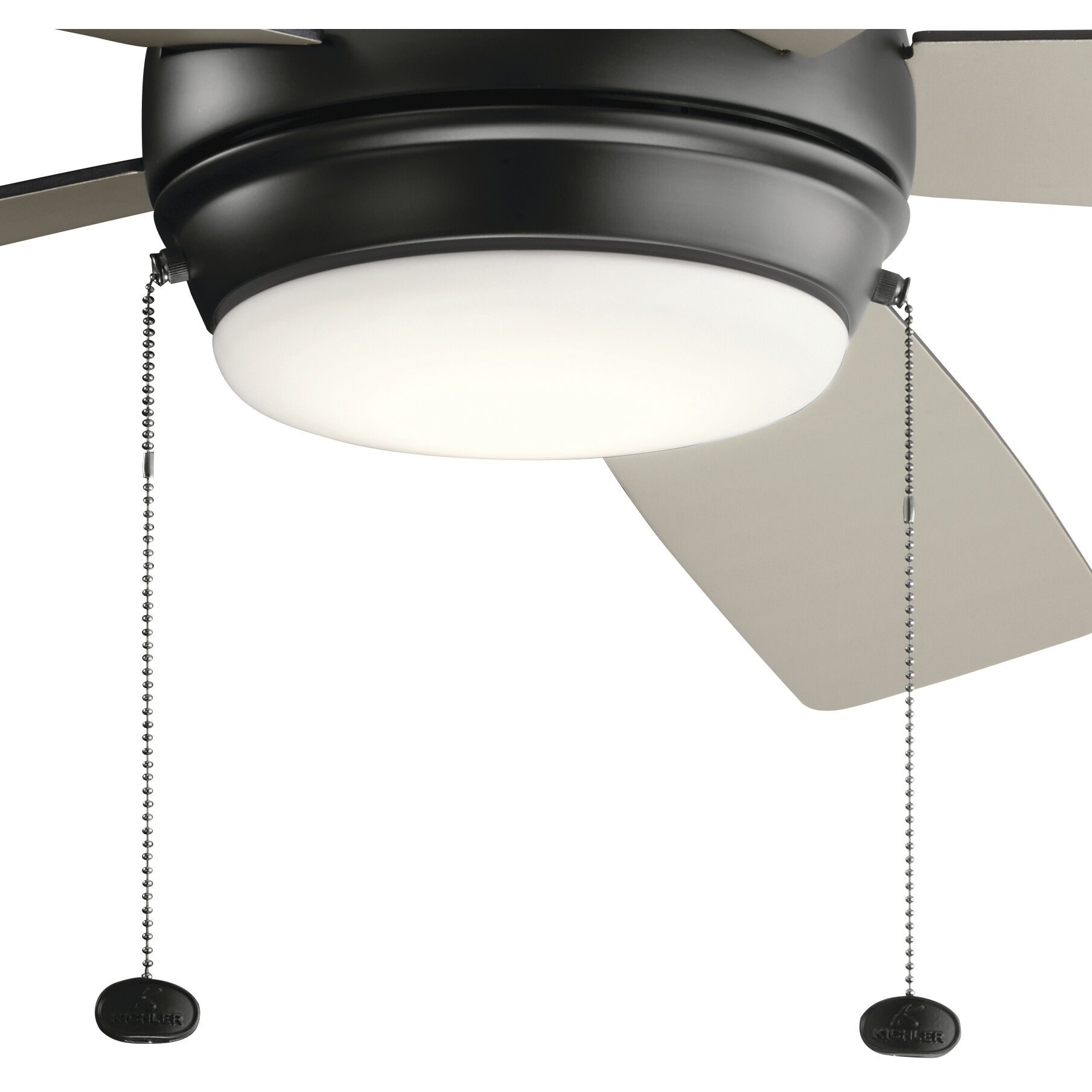 Starkk 60 inch Satin Black with Silver Blades Ceiling Fan