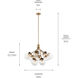 Silvarious 12 Light Champagne Bronze Chandelier/Semi Flush Ceiling Light