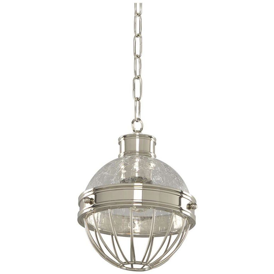 Montauk 1 Light 6.5 inch Polished Nickel Mini Pendant Ceiling Light