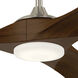 Mylo 60 inch Painted Brushed Nickel with Natural Walnut Blades Ceiling Fan