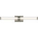 Laurene LED 31 inch Brushed Nickel Linear Bath Bar Wall Light, Large