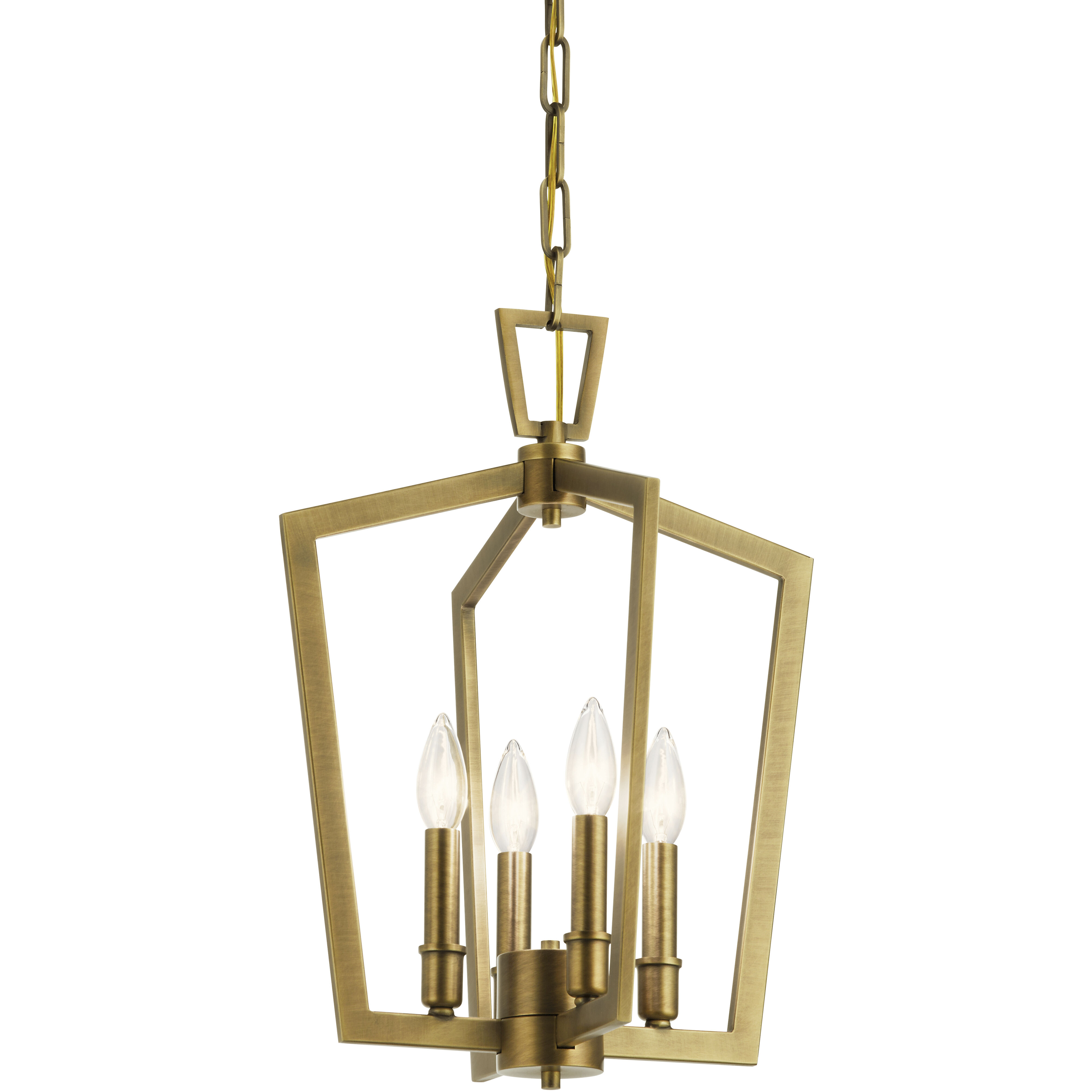 Abbotswell 4 Light 14 inch Natural Brass Pendant Ceiling Light
