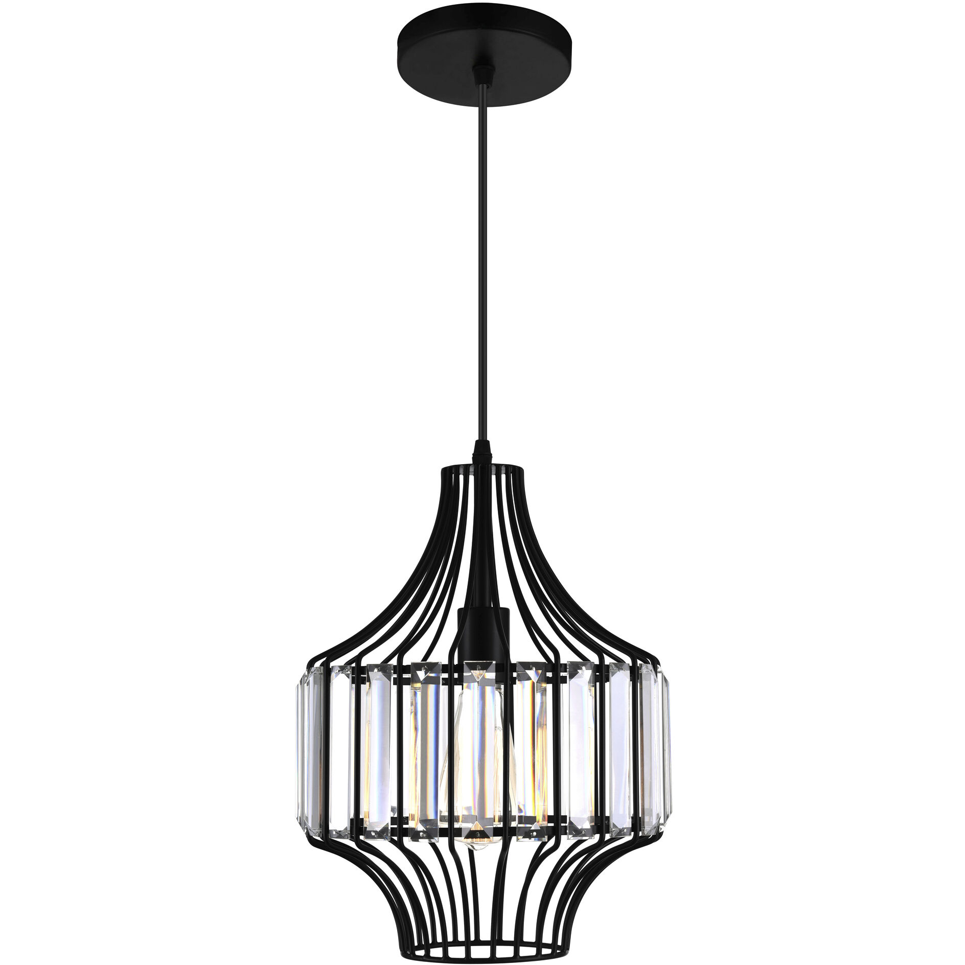 Alethia 1 Light 10 inch Black Down Pendant Ceiling Light
