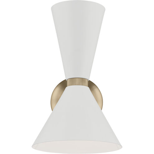Phix LED 8.75 inch Champagne Bronze with White Wall Sconce Wall Light