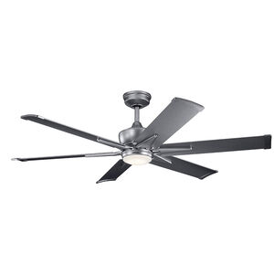 Szeplo Patio 60 inch Weathered Steel Powder Coat with Weathered Steel Blades Ceiling Fan