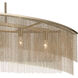 Khaite 5 Light 46.5 inch Champagne Bronze Linear Chandelier Ceiling Light