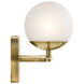 Jasper 2 Light 17 inch Natural Brass Wall Mt Bath 2 Arm Wall Light