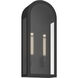 Marea 2 Light 25 inch Textured Black Outdoor Wall Light
