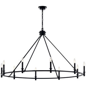 Carrick 10 Light Black Chandelier Ceiling Light, 1 Tier Large