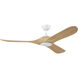 Mylo 60 inch Matte White with White Maple Blades Ceiling Fan