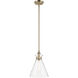 Laria 1 Light Champagne Bronze Pendant Ceiling Light in Clear