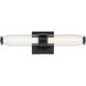 Laurene LED 26.5 inch Black Linear Bath Bar Wall Light, Small