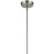 Everly 1 Light Brushed Nickel Pendant Ceiling Light in Clear Seeded