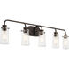 Braelyn 5 Light 44 inch Olde Bronze Wall Mt Bath 5 Arm Or More Wall Light