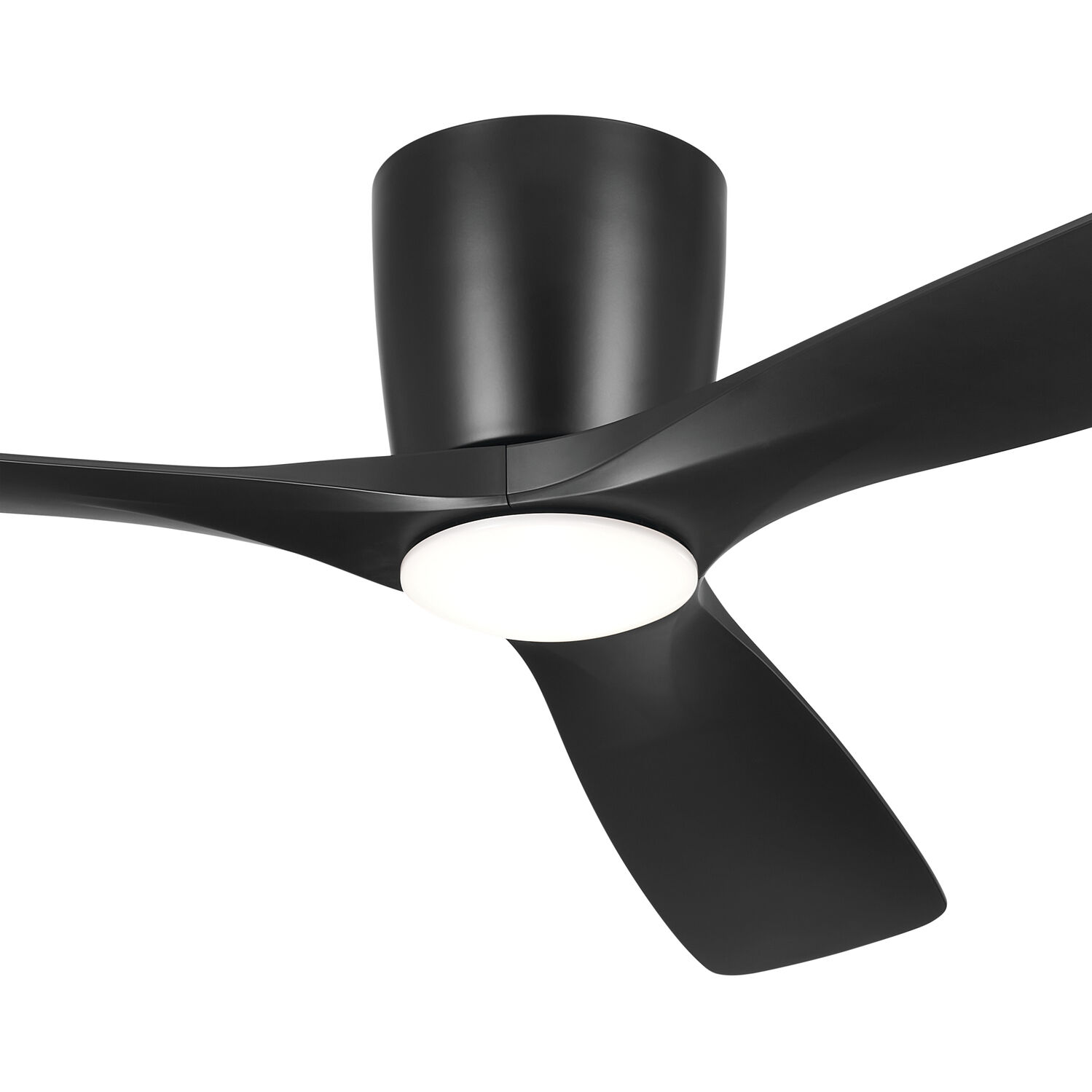 Volos 54 inch Satin Black with Satin Black/Satin Black Blades Ceiling Fan
