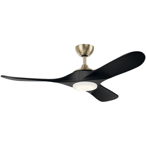 Mylo 52 inch Champagne Bronze with Jet Black Blades Ceiling Fan