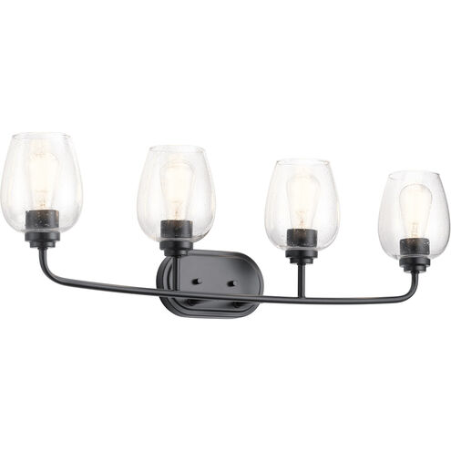 Valserrano 4 Light 34 inch Black Wall Mt Bath 4 Arm Wall Light