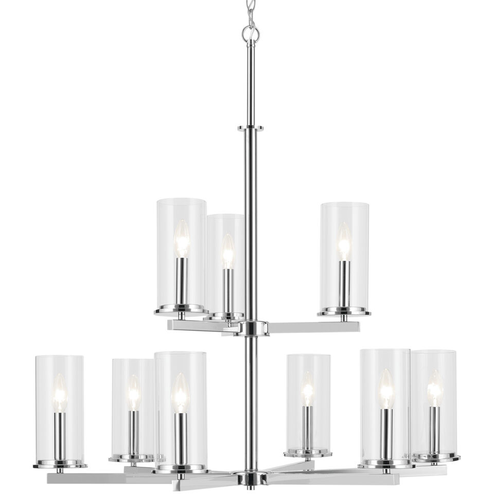 Crosby 9 Light Chrome Chandelier Ceiling Light