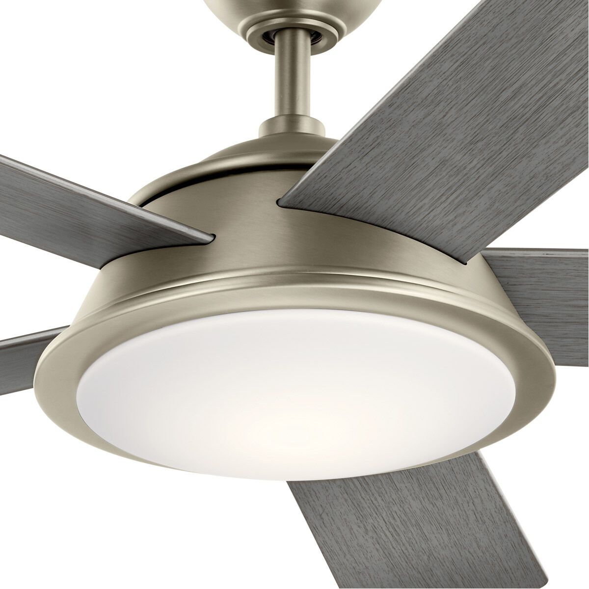 Verdi 56 inch Brushed Nickel with Silver Blades Ceiling Fan