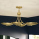Palmela 4 Light Lacquered Brass Convertible Chandelier Ceiling Light