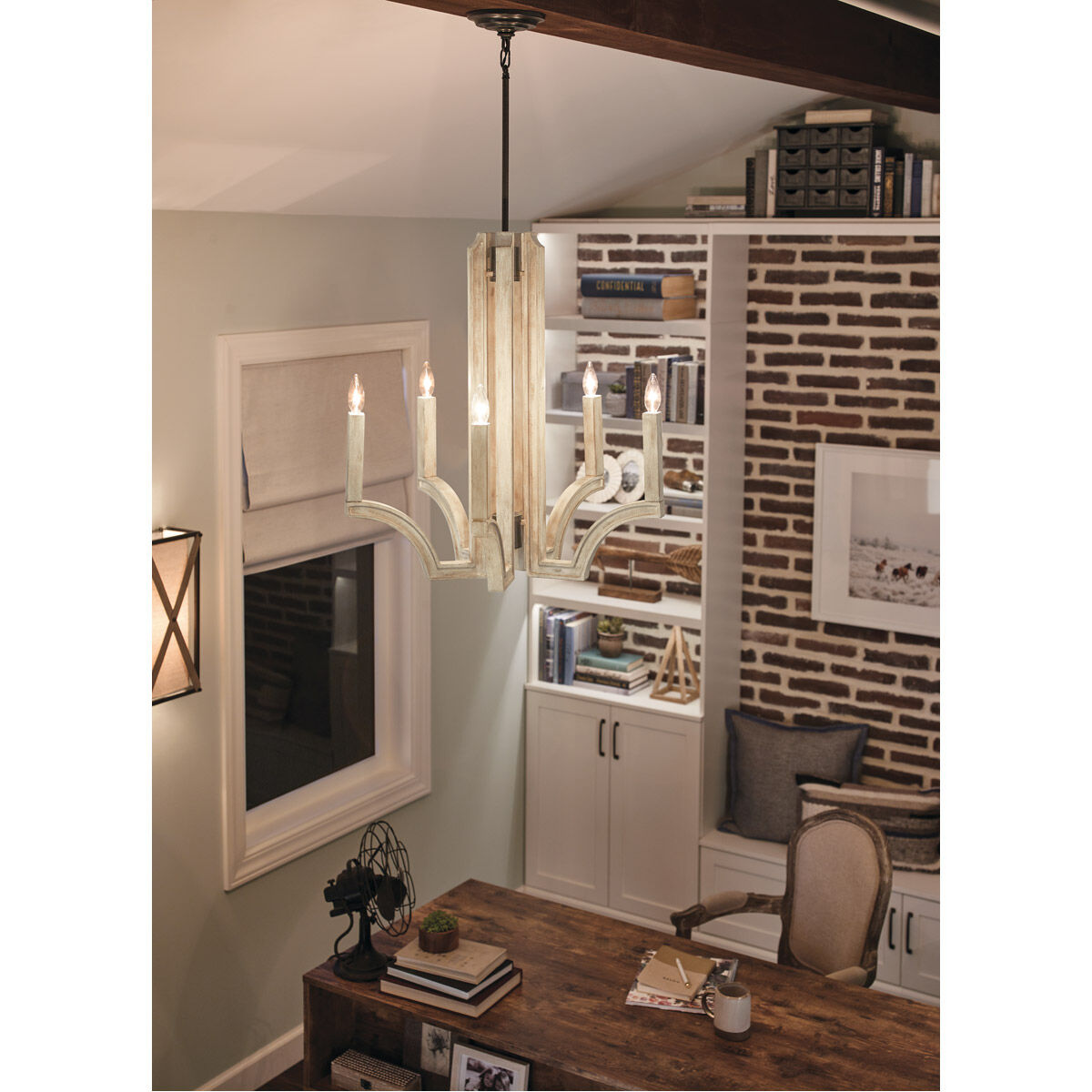 Botanica 5 Light 26 inch Anvil Iron Chandelier 1 Tier Medium Ceiling Light, Medium