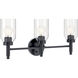 Madden 3 Light 24 inch Black Wall Mount Bath Wall Light, 3 Arm
