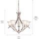 Dover 5 Light 24 inch Brushed Nickel Chandelier 1 Tier Medium Ceiling Light, Medium