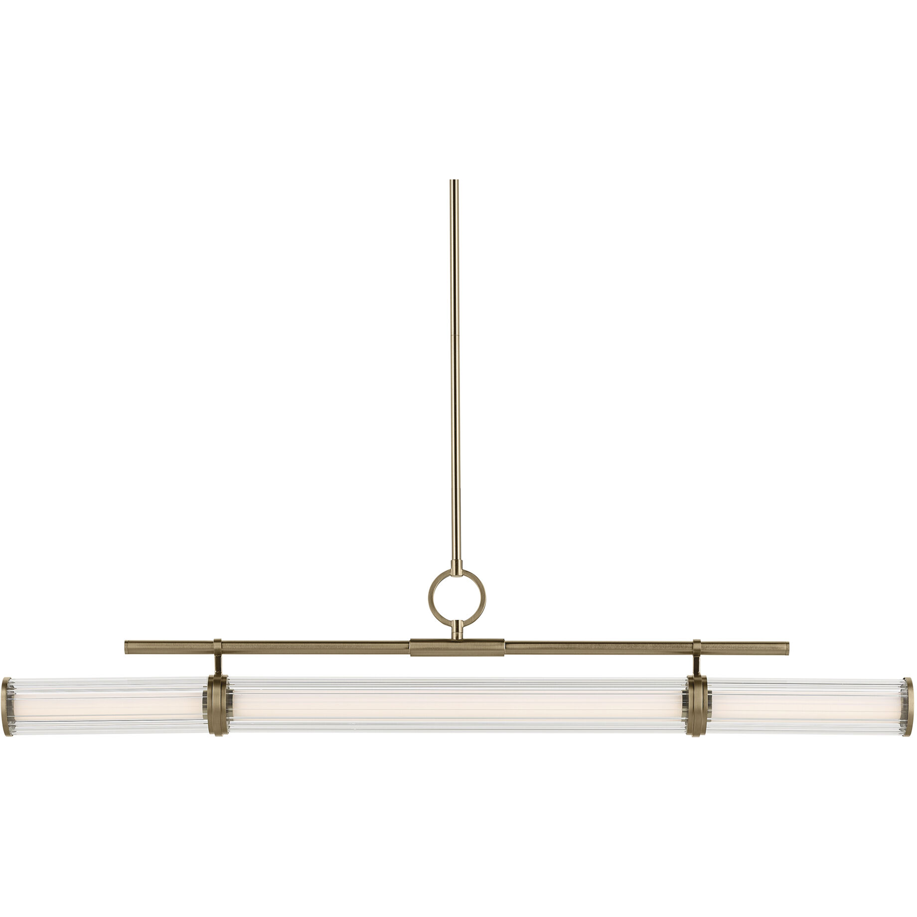 Riven LED 8 inch Champagne Bronze Chandelier Linear Ceiling Light
