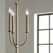 Florence 3 Light 11.25 inch Brushed Natural Brass Chandelier Ceiling Light