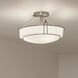 Alkire 3 Light 17 inch Brushed Nickel Semi Flush Light Ceiling Light