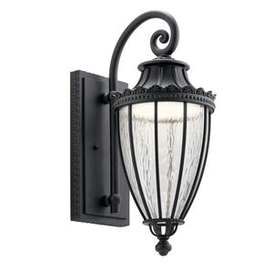 Wakefield LED 22 inch Textured Black Outdoor Wall, Large