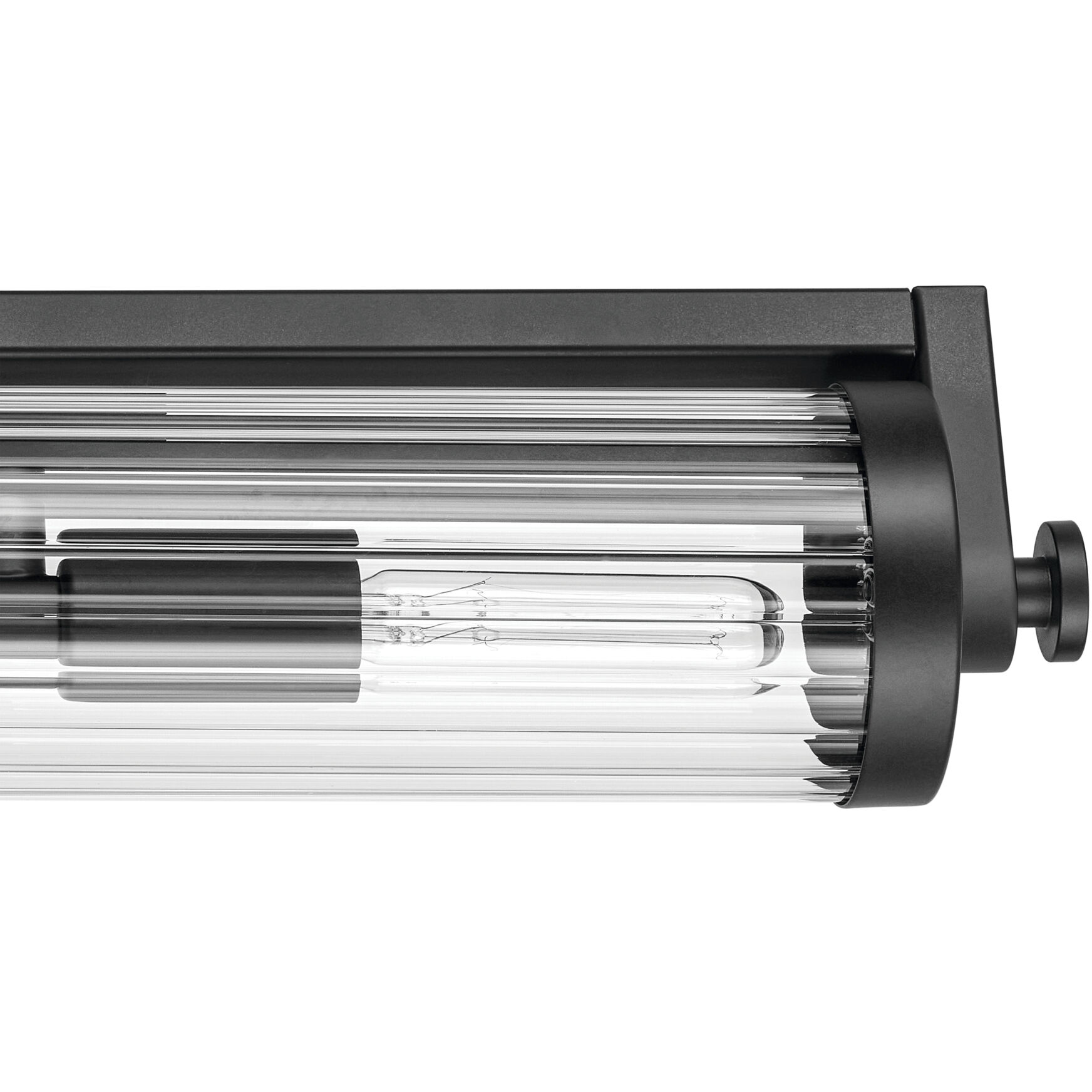 Azores 4 Light 25 inch Black Linear Bath Wall Light, Medium