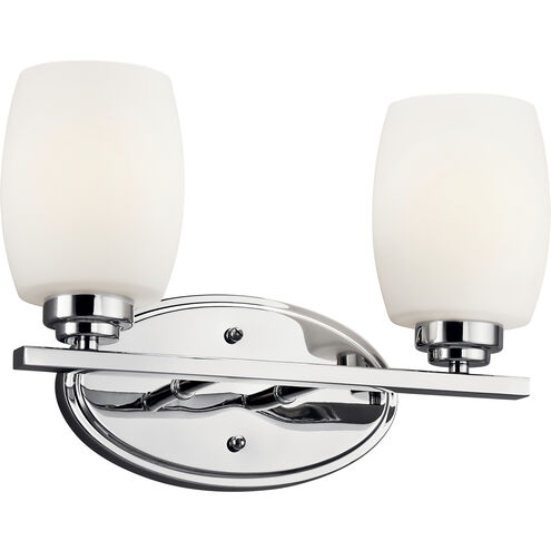 Eileen 2 Light 14 inch Chrome Wall Mt Bath 2 Arm Wall Light in Incandescent