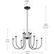 Moraine LED Black Chandelier Ceiling Light